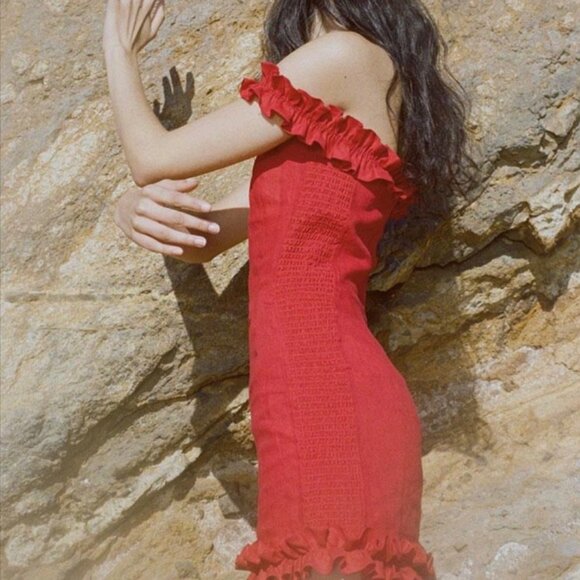 REFORMATION BONITA LINEN DRESS SIZE 2 - Picture 3 of 7